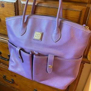 Dooney & Bourke purple pebbled leather